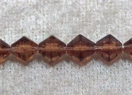 Bicone, Brun, 6 mm
