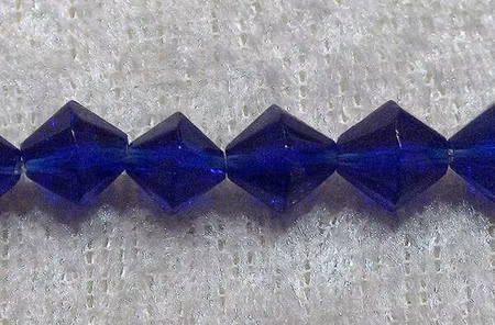 Bicone, Blå, 6 mm