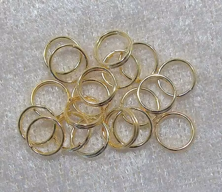 Bindringar,  nyckelring , Guld, 7x0,6 mm