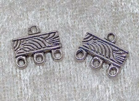 Connector, 3-raders, Antiksilver