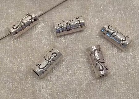 Mellandel mönstrad cylinder, antiksilver