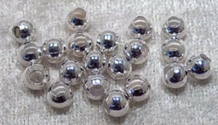 Metallpärla, silver,   5 mm