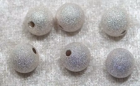 Stardustpärla, silverfärgad, 10 mm