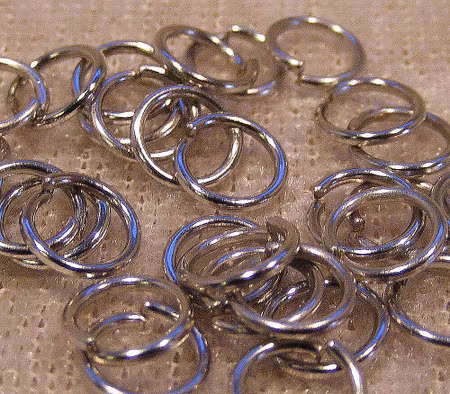 Bindringar, platinafärgade, 6x0,8 mm