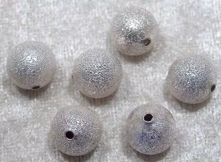Stardustpärla, silverfärgad, 12 mm