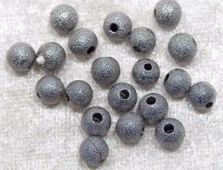 Stardustpärla, svart, 6 mm
