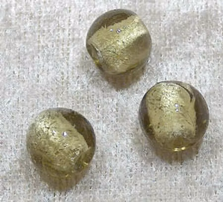 Silverfoil, Rund, Olivgrön, 10 mm