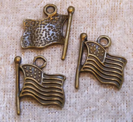 Berlock, Amerikanska flaggan, antikbrons
