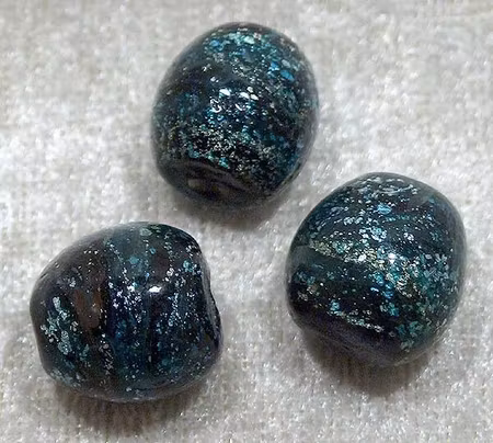 Lampwork, Rund, Svart/Turkos