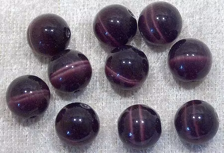 Cats Eye, 10 mm, Lila