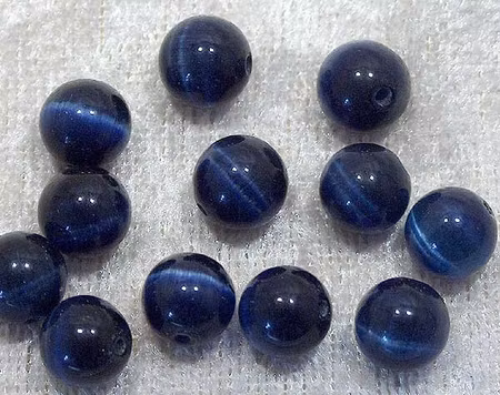 Cats Eye, 8 mm, Mörkblå