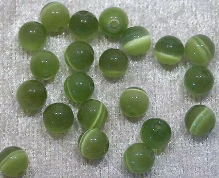 Cats Eye, 6 mm, Gräsgrön