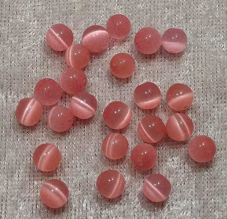 Cats Eye, 6 mm, Ljusrosa