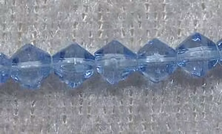 Bicone, Ljusblå, 4 mm