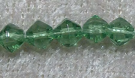Bicone, Grön, 4 mm