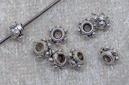 Mellandel,  Kugghjul , antiksilver