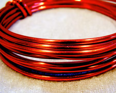 Aluminiumtråd, klassisk, 2 mm, röd