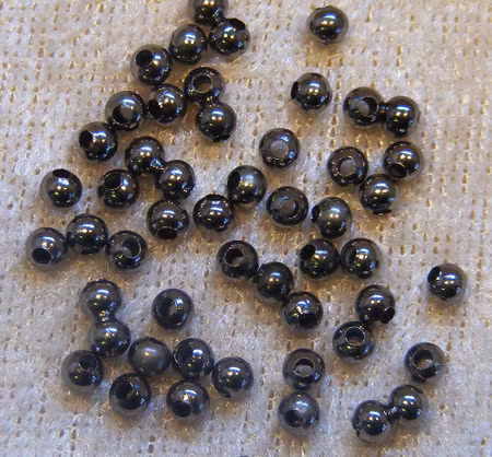 Metallpärla, Svart, 3,2 mm