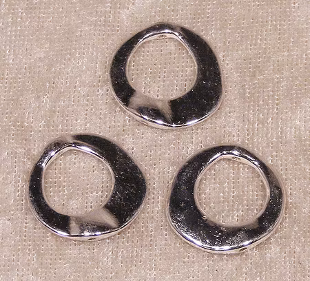 Asymmetrisk donut, ljus silver