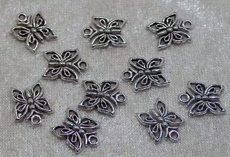 Fjärilsberlock, antiksilver