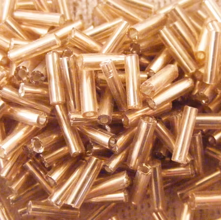 Rocaille, rakt rör, beige