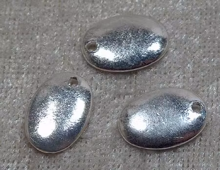 Oval tag, silverpläterad