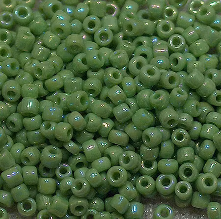 Rocaille, opak, limegrön