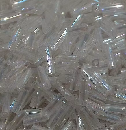 Rocaille, vridet rör, iriserande halvtransparent
