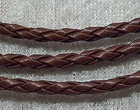 Flätad konstläderrem, chokladbrun