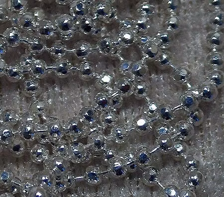Facetterad kulkedja, 2,5 mm, silverpläterad