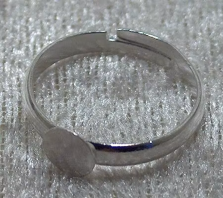 Fingerring, silverpläterad