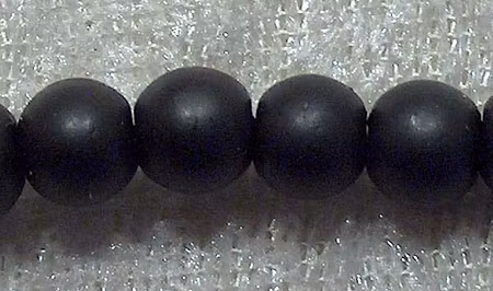 Satinpärla, 6 mm, Svart
