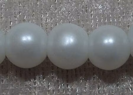 Satinpärla, 10 mm, Vit