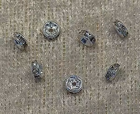 Strassmellandel, rondell, transparent, 4 mm