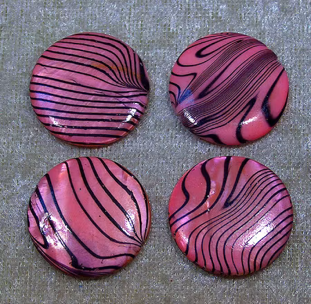 Snäckskalscoin, Mönstrad Rosa/Svart