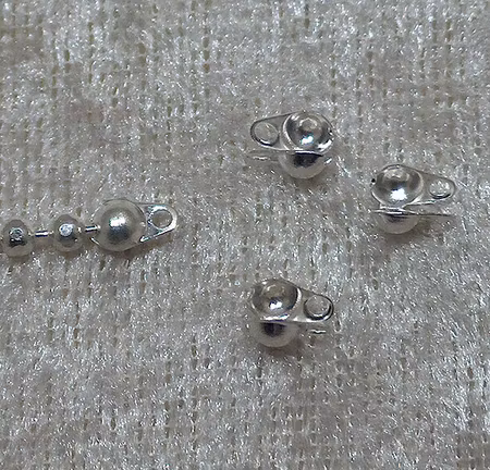 Knutgömma/Kulkedjefäste, silverpläterat