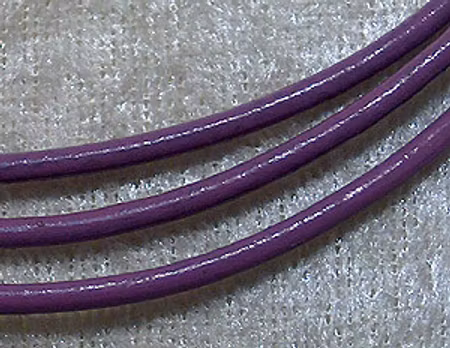 Läderrem, lila, 2 mm