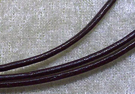 Läderrem, mörkbrun, 2 mm
