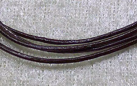 Läderrem, mörkbrun, 1 mm