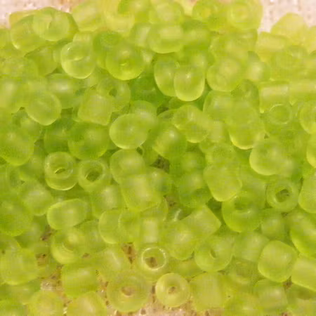Satin-rocaille, limegrön
