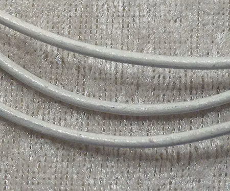 Läderrem, Vit, 2 mm