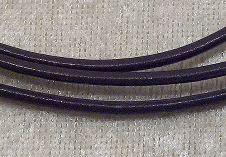 Läderrem, Burgundy, 2 mm
