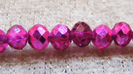 Facetterad abacus, mörk cerise, ca 4x3 mm