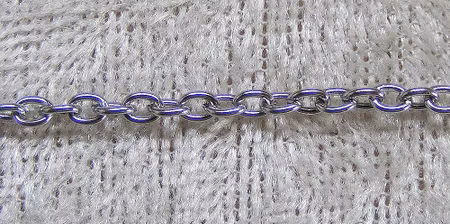 Crosskedja i rostfritt stål, 3x2 mm