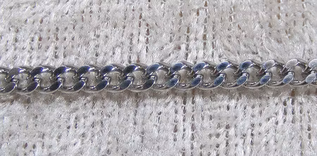 Pansarlänk, rostfritt stål, ca 4x3 mm