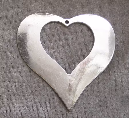 Stort hjärthänge, antiksilver
