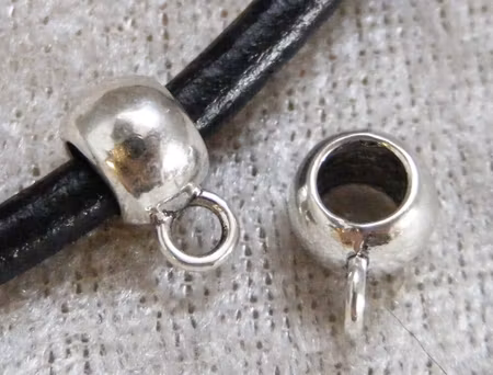 Connector/berlockhållare, antiksilver