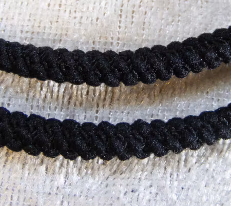 Elastisk snodd, svart, 4,5 mm