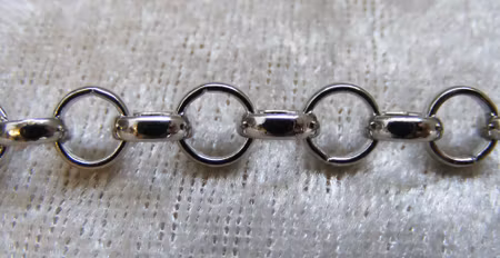 Ärtlänk, antiksilver, 7x7 mm