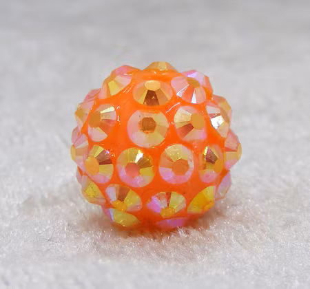 Resinstrassboll, orange 2